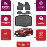 Volkswagen Polo 2023 Model Impression Bagaj Havuzu+4d Araca Özel Havuzlu Paspas Takımıı Maxii - Siyah