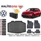 Volkswagen Polo 2023 Model Impression Bagaj Havuzu+4d Araca Özel Havuzlu Paspas Takımıı Rice - Siyah