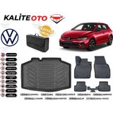 Volkswagen Polo 2024 Model Impression Bagaj Havuzu+4d Araca Özel Havuzlu Paspas Takımıı Rice - Siyah