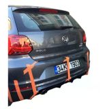 Volkswagen Polo 6R İcin (2015-2017) Makyajli Arka Tampon Eki - Difuzor (Plastik)