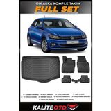 Volkswagen Polo Alt Bagaj Havuzu+4.5d Havuzlu Paspas Seti 2018 Model - Siyah