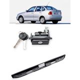 Volkswagen Polo Classic Sedan 96-02 Uyumlu Bagaj Kapağı Tutamak Çıtası ve Kilit Düğmesi Anahtarlı