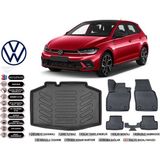 Volkswagen Polo Impression 2023 Model Bagaj Havuzu Araca Özel Siyah Ekstra Havuzlu Paspas Takımı