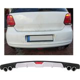 Volkswagen Polo Mk5 Uyumlu Body Kit Difüzör 4 Çıkış Gri Yuvarlak