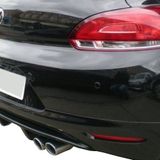 Volkswagen Scirocco (2009-2014) Sağ-sol Çift Çıkışlı Arka Tampon Eki - Difüzör (plastik)