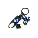 Volkswagen Scirocco Metal Anahtarlık Ve Sibop Kapağı Seti ( Mavi-beyaz)