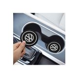 Volkswagen Silikon Bardaklık Altlığı 2’li Set Araç Içi Bardak Altlığı Aksesuar Vw Logolu 72mm
