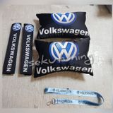 Volkswagen Siyah Oto Boyun Yastığı,Kemer Konforu,Ayna Ipi Set