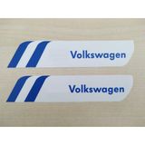 Volkswagen Stıcker 2Li Takim 11,5X2,5Cm Mavi Ayna Stıcker Volkswagen Yazısı, Arması, Etıketı, Cıkartması