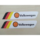 Volkswagen Sticker 2li Takım 11,5x2,5cm Sarı Ayna Sticker Volkswagen Yazısı, Arması, Etiketi, Çıkartması