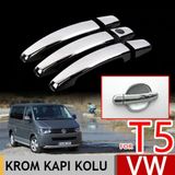 Volkswagen T5 Transporter 2010 Üzeri Paslanmaz Çelik 3 Kapı Krom Kapı Kolu
