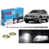 Volkswagen Tiguan (2007-2016) Led Plaka Aydınlatma Ampul Seti Femex Parlak Beyaz