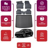 Volkswagen Tiguan 2017 Model Üst Bagaj Havuzu+4d Araca Özel Havuzlu Paspas Takımıı Maxii - Siyah