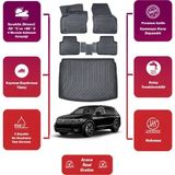 Volkswagen Tiguan 2018 Model Alt Bagaj Havuzu+4d Araca Özel Havuzlu Paspas Takımıı Maxii - Siyah