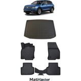 Volkswagen Tiguan 2019 Model 5d Premium Ekstra Havuzlu Paspas ve Bagaj Havuzu Set - Siyah