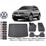 Volkswagen Tiguan 2021 Model Üst Bagaj Havuzu Araca Özel Siyah Extra Havuzlu Paspas Takımı