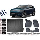 Volkswagen Tiguan 2024 Model Üst Bagaj Havuzu Araca Özel Siyah Extra Havuzlu Paspas Takımı