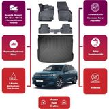 Volkswagen Tiguan 2024 Model Üst Bagaj Havuzu+4d Araca Özel Havuzlu Paspas Takımıı Maxii - Siyah