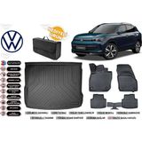 Volkswagen Tiguan 2024 Model Üst Bagaj Havuzu+4d Araca Özel Havuzlu Paspas Takımıı Rice - Siyah