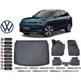 Volkswagen Tiguan 2025 Model Alt Bagaj Havuzu Araca Özel Siyah Extra Havuzlu Paspas Takımı