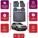 Volkswagen Tiguan All Space 2017 Model Bagaj Havuzu+4d Araca Özel Havuzlu Paspas Takımıı Maxii - Siyah