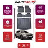 Volkswagen Tiguan All Space 2017 Model Bagaj Havuzu+4d Araca Özel Havuzlu Paspas Takımıı Prqx - Siyah