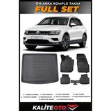 Volkswagen Tiguan Üst Bagaj Havuzu+4.5d Havuzlu Paspas Seti 2017 Model - Siyah
