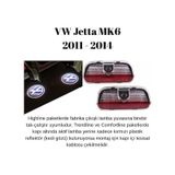 Volkswagen Vw Jetta Mk6 2011 2012 2013 2014 Uyumlu Kapı Altı Led Logo Projektörü 3 Boyutlu Hayalet Karşılama Işığı Lazer Işık Geçmeli
