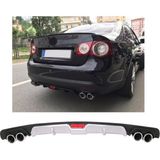 Volkswgen Jetta Uyumlu Body Kit Difüzör 4 Çıkış Gri Yuvarlak