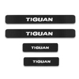 Volkwagen Tiguan Carbon Fiber Kapı Eşiği Yazısı Sticker 4Adet