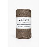 Vollen Yarn 200gr/230m Premium Polyester Makrome Ipi 2mm,supla Ve Çanta Ipi Camel