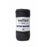 Vollen Yarn 200gr,premıum Koton Pamuk Makrome Ipi,2mm Pamuk Zincir Makrome,supla,çanta Ipi Gri