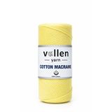 Vollen Yarn 200gr,premıum Koton Pamuk Makrome Ipi,2mm Pamuk Zincir Makrome,supla,çanta Ipi Sarı