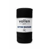 Vollen Yarn 200gr,premıum Koton Pamuk Makrome Ipi,2mm Pamuk Zincir Makrome,supla,çanta Ipi Siyah
