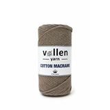Vollen Yarn 200gr,premıum Koton Pamuk Makrome Ipi,2mm Pamuk Zincir Makrome,supla,çanta Ipi Toprak