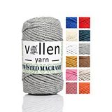 Vollen Yarn Premium 3 Büküm Taranan Makrome Ipi 250gr , Pamuk Makrame, Halat İp, Üç Büküm, Hobi İpi SAKS MAVİ