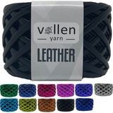 Vollen Yarn Premium Deri Ip Metalik Ip Çanta Ipi,parlak Penye İP.120 Gram - Siyah
