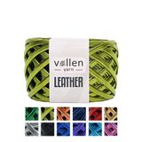 Vollen Yarn Premium Deri Ip Metalik Ip Çanta Ipi,parlak Penye İP.120 Gram - Yağ Yeşili