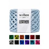 vollen yarn Premium Deri Ip Metalik Ip Çanta Ipi,parlak Penye Ip.120 Gram,Buz Mavisi