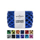 vollen yarn Premium Deri Ip Metalik Ip Çanta Ipi,parlak Penye Ip.120 Gram,saks Mavi