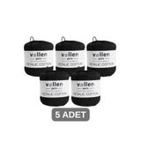 vollen yarn Premium Metalik Koton Simli El Örgü İpi 5’li Paket 50g 100m | Abiye Çanta İpi ve Supla İpi