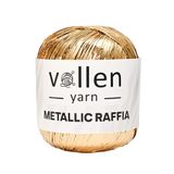vollen yarn Premium Metalik Rafya,şapka Ipi,abiye Çanta Ipi,polyester Ip,simli Metalik Ip,altın Sarısı