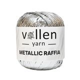 vollen yarn Premium Metalik Rafya,şapka Ipi,abiye Çanta Ipi,polyester Ip,simli Metalik Ip,gümüş Gri