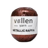 vollen yarn Premium Metalik Rafya,şapka Ipi,abiye Çanta Ipi,polyester Ip,simli Metalik Ip,kahverengi