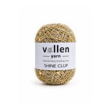 vollen yarn Shine Clup Simli Pullu El Örgü İpi 50 gr 150 m Polyester Tığ ve Şiş İpi Çanta Aksesuar İpi
