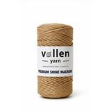 Vollen Yarn Simli Makrome İpi 100g 150m Premium Shine,polyester Çanta İpi,supla Ve Bileklik İpi Bej