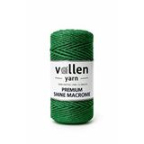Vollen Yarn Simli Makrome İpi 100g 150m Premium Shine,polyester Çanta İpi,supla Ve Bileklik İpi Yeşil