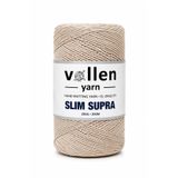 vollen yarn Slim Supra 200 Gr Mumlu Polyester İp – Çanta İpi, Runner İpi, Bileklik İpi, Pase İpi – Bej