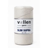 vollen yarn Slim Supra 200 Gr Mumlu Polyester İp – Çanta İpi, Runner İpi, Bileklik İpi, Pase İpi –Ekru