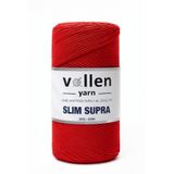 vollen yarn Slim Supra 200 Gr Mumlu Polyester İp – Çanta İpi, Runner İpi, Bileklik İpi, Pase İpi –Kırmızı